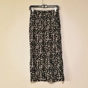Vintage 90s Grunge Midi Skirt with Pastel Tulips
